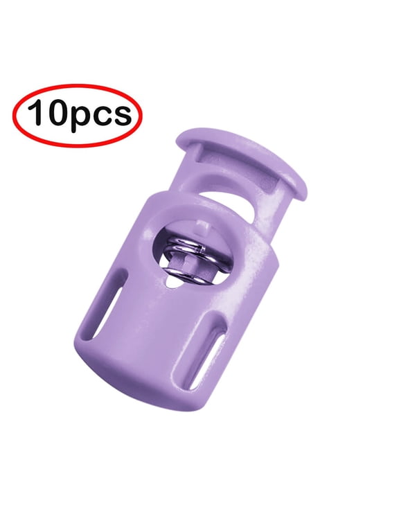 Plastic Drawstring Cord Lock, Elastic String Toggle Clasp, Apparel Rope Adjuster, 1.10X0.59" 10 Pack Lock, Cord Locks For Hoodies And Sweatpants Elastic Rope Adjustment,Purple