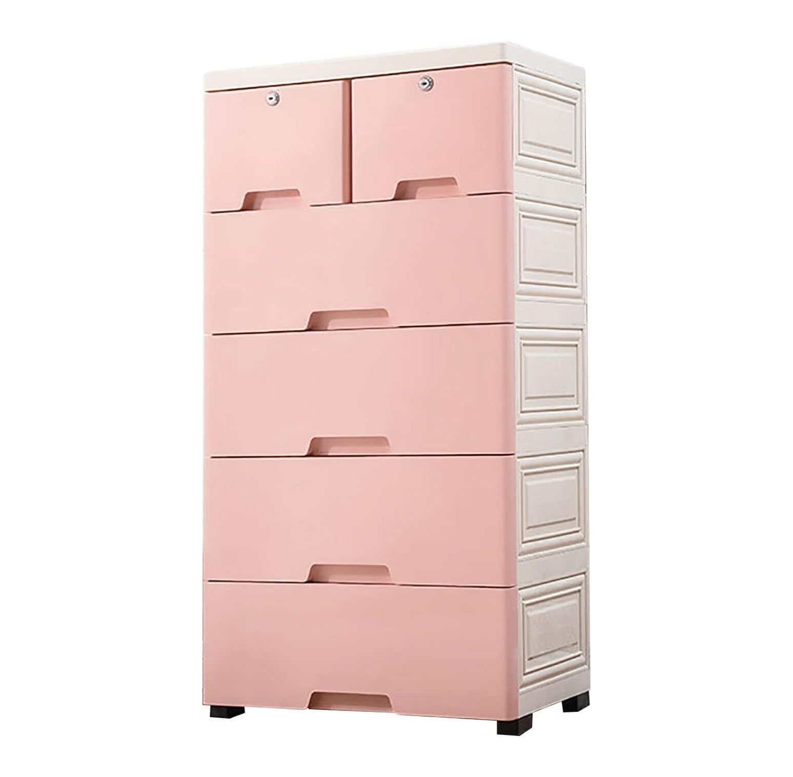 Plastic Dresser Drawer Organizers,Plastic Dresser with 6 Drawers, Tall