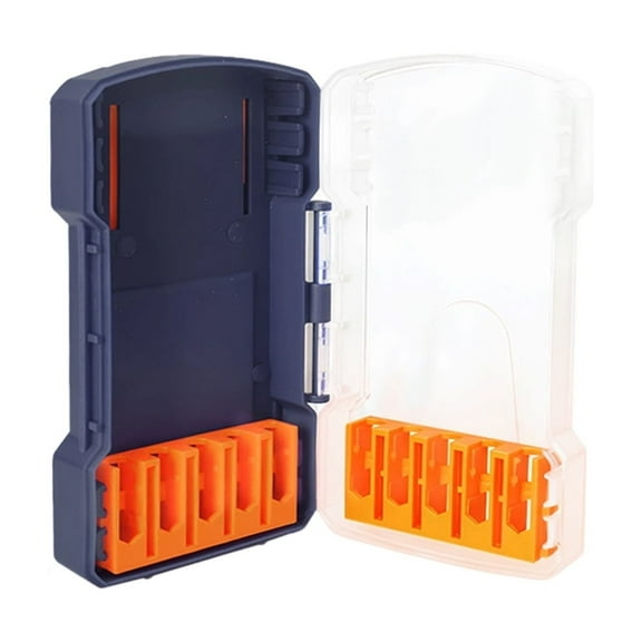 Plastic Drill Bit Storage Case Box With Removable Inserts Lightweight Tool Organizers Nonslip Bottom For Workshop Garage