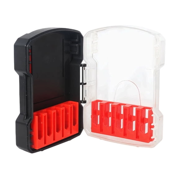 Plastic Drill Bit Storage Case Box With Removable Inserts Lightweight Tool Organizers Nonslip Bottom For Workshop Garage