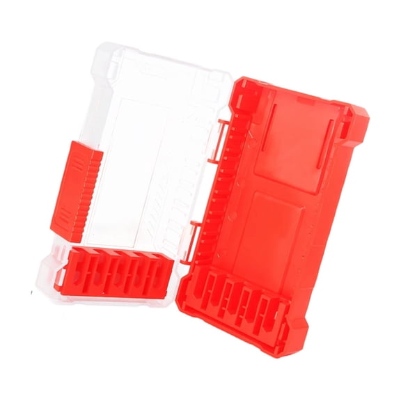 Plastic Drill Bit Storage Case Box With Removable Inserts Lightweight Tool Organizers Nonslip Bottom For Workshop Garage