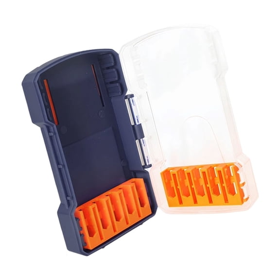 Plastic Drill Bit Storage Case Box With Removable Inserts Lightweight Tool Organizers Nonslip Bottom For Workshop Garage