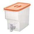 thumbnail image 1 of Plastic Drink Dispenser for Fridge, 3.9L Lemonade Dispenser with Spigot, Cold Water Pitcher for Fridge, Liquid Drink Container for Home Office, Summer Party Juice Jug, 6.7X7X5.1inch, 1 of 7