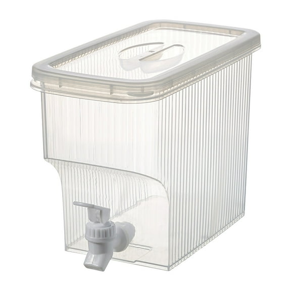 Plastic Drink Dispenser With Spigot,Beverage Dispenser For Fridge,Fridge Drink Dispenser,Leak-Proof Plastic Beverage Drink Dispenser, 3.9l Large Capacity,Lemonade, Fridge, Bar, Party, Lock Lid