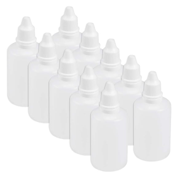 Plastic Dropper Bottle, 50ml/1.7oz Small Mouth Drop Bottles Empty Squeezable Liquid Dropper Bottle 10pcs