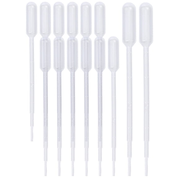Plastic Dropper Refillable Accessories White 140x12mm Capacity: 1ml(0.03fl. oz) diy