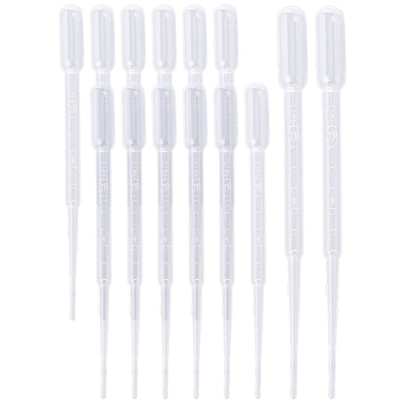 Plastic Dropper Refillable Accessories White 150x12mm Capacity: 2ml(0.07fl. oz) diy