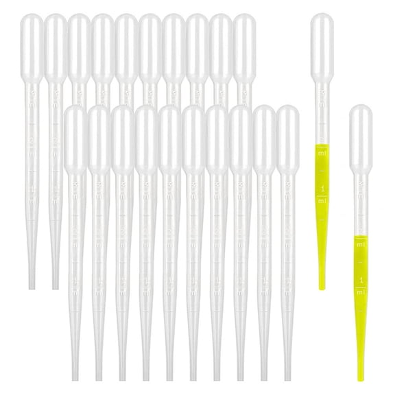 Plastic Droppers Pipettes 1Ml/2Ml/3Ml/5Ml Disposable Calibrated Transfer for Science Laboratory Experiments and Mixing Blends