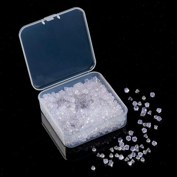 Plastic Ear Nuts Earring Backs Clear Plastic Ear Nuts: 500pcs/box Plastic Ear Nuts: 500pcs/box