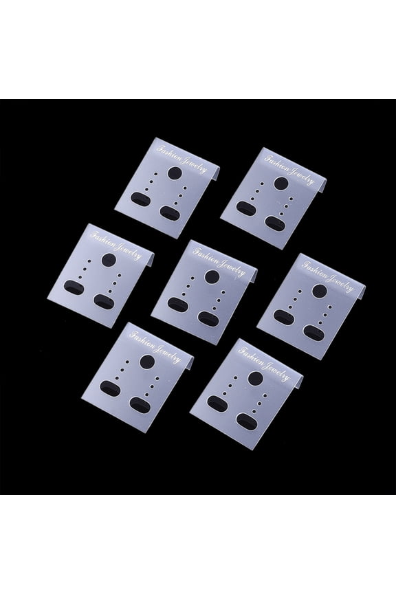 Plastic Earring Display Card Hanging Earring Card Holder Rectangle Clear 37x30mm