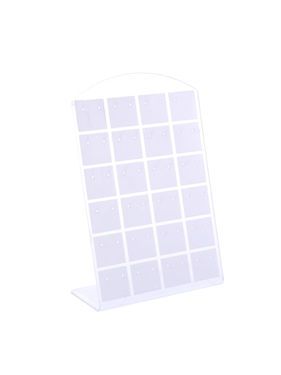 Plastic Earring Display Stand Earring Shelf Jewelry Hanging Storage Rectangle Jewelry Display Holder with 48 Holes