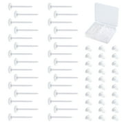 Plastic Earrings, 100 PCS Invisible Clear Earrings for Sports, Clear Plastic Post Earring Studs for Sports, Flat Silicone Earrings Rubber Earrings Clear Earring
