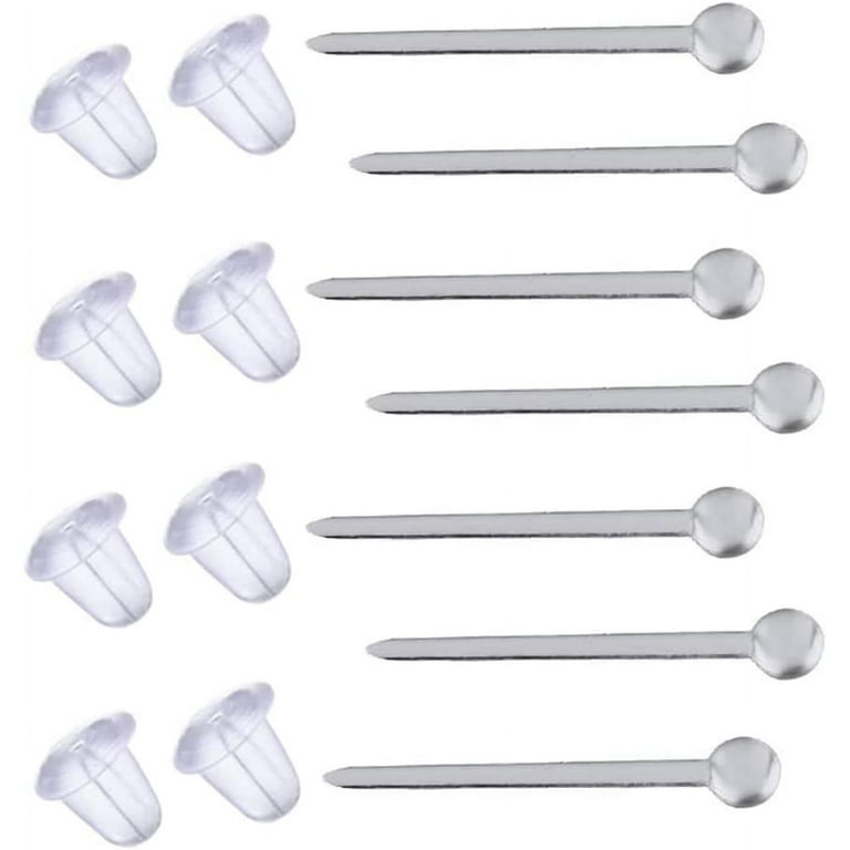 Wholesale 200Pcs/lot Stud Earring Backs Simple Clear Rubber Stoppers  Silicone Round Ear Plugging Blocked For DIY Jewelry Making