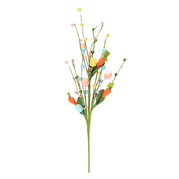 Easter Flower Decorations Colorful Egg Berries Spring Home Party Decor Reusable