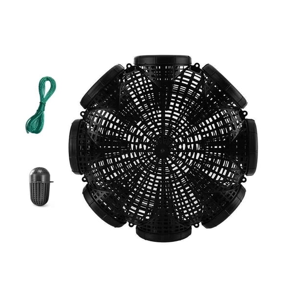 Plastic Eel Cage Fishing Baits Shrimp Crawfishes Catcher Lobsters Meshes Trap with Baits Pull Rope Setups Enduring