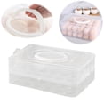 thumbnail image 1 of Plastic Egg Cartons (1/2/3 Layers) with Handles and Lids, Hold 24/48/72 Eggs. Perfect for Your Refrigerator, Kitchen, Or Easter Party, Keeping Your Eggs Fresh, 1 of 9
