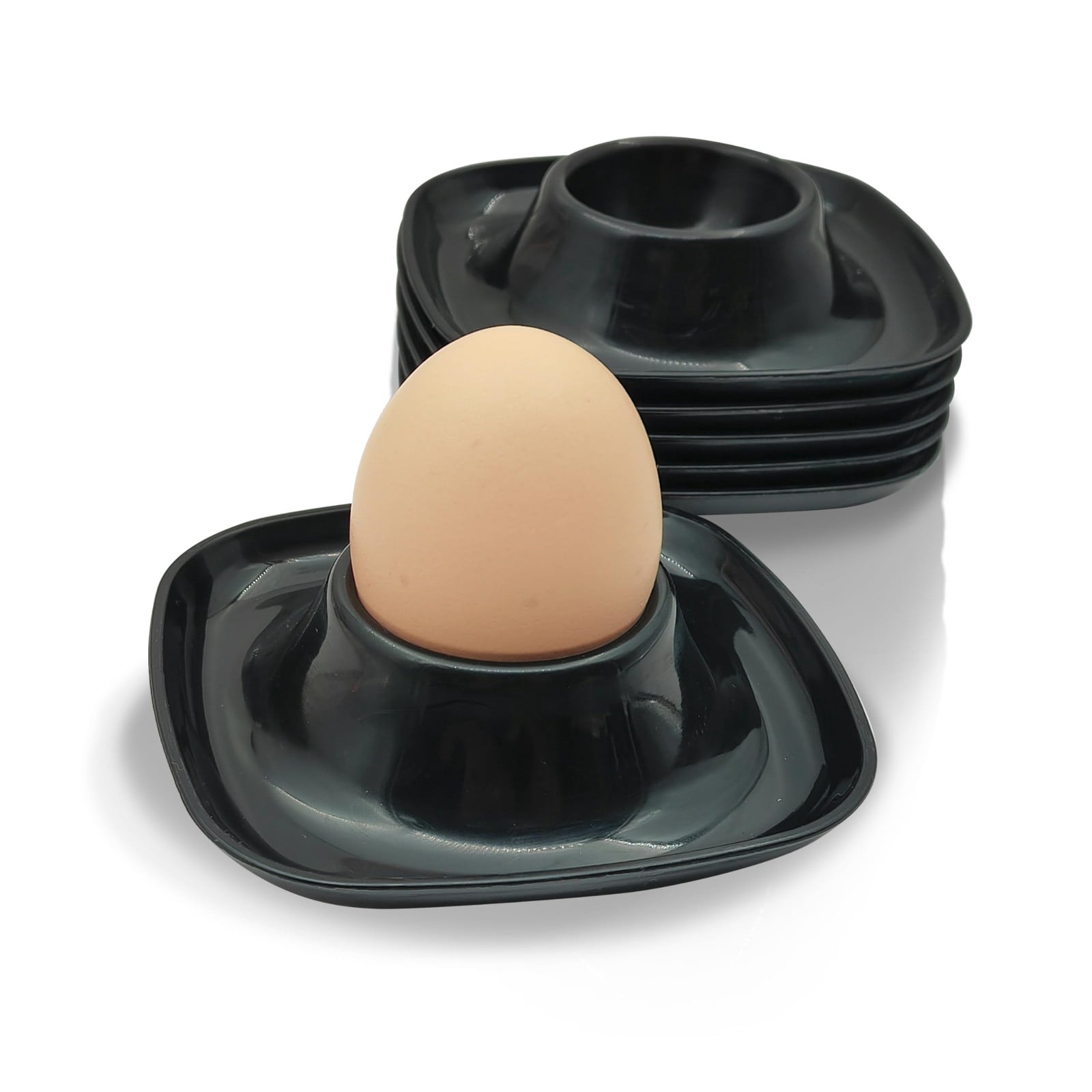Egg Cup Rack Plastic Egg Trays Square Black, Egg Cups Holder for kî-dş Camping ...