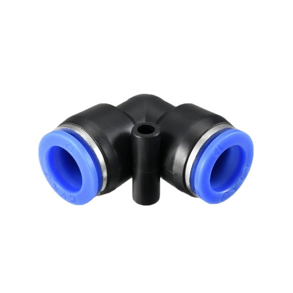 Plastic Elbow Push to Connect Tube Fitting 12mm Tube OD Pneumatic Air Push Fit Lock Fitting Blue 5pcs