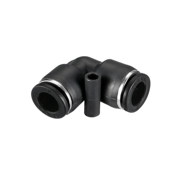 Plastic Elbow Push to Connect Tube Fitting 8mm Tube OD Pneumatic Air Push Fit Lock Fitting Black 10pcs