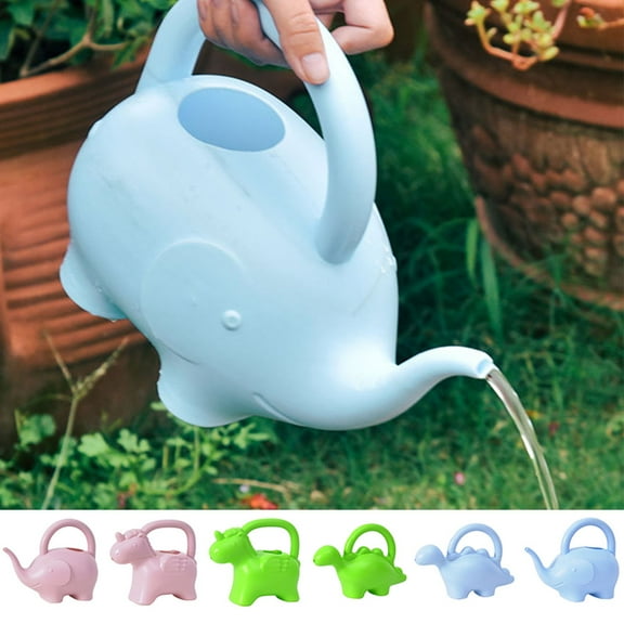 Plastic Elephant Watering Can, Garden Novelty Watering Can with Long Spout, Animal Watering Can for for Indoor & Outdoor Plants