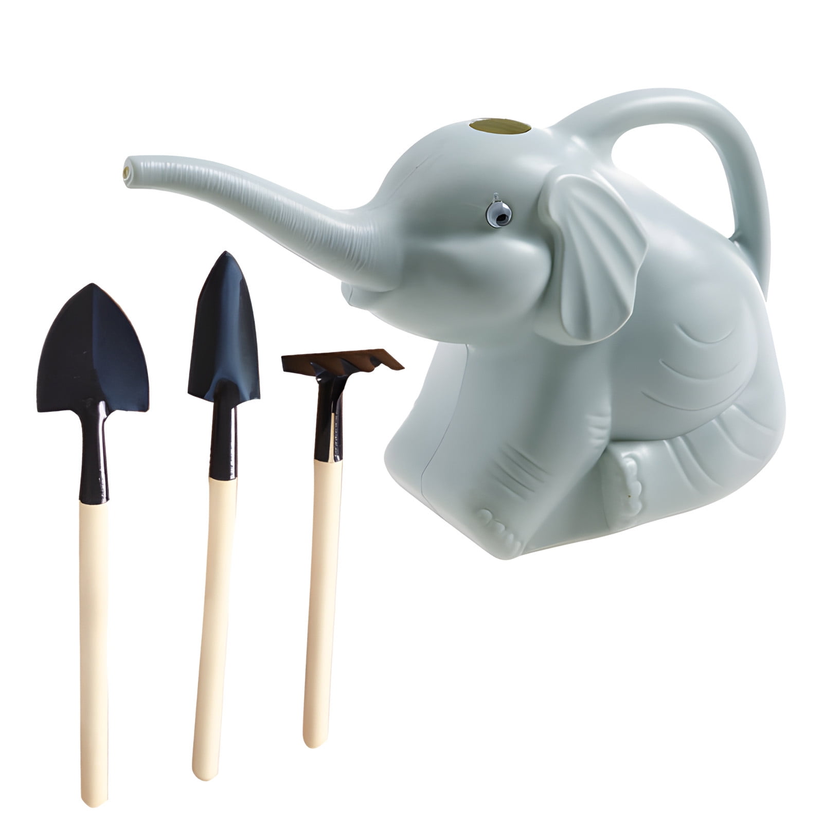 Plastic Elephant Watering Can With 3Piece Tool Set, Home Garden Tools Plastic Plant Outdoor