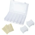thumbnail image 1 of Plastic Embroidery Floss Organizer Box 36 Grid Thread Bobbins Container Stitch DIY Sewing Storage, Type 1, 1 of 10