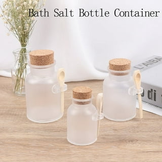 DOSTATNI 1000ML/33OZ Glass Bath Salt jar With Scoop Bath Salt Containers  with Lids and Scoop Bath Salt Big Jar for Salt Candy Tea