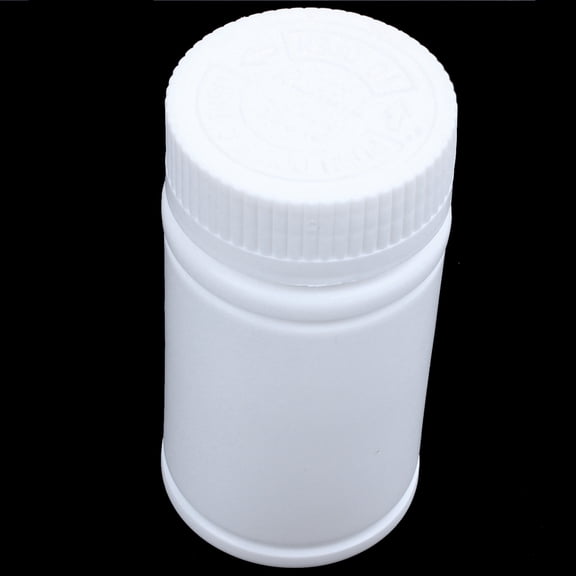 Plastic Empty Medicine Bottles Pill Tablet Container Holder 9Pcs White