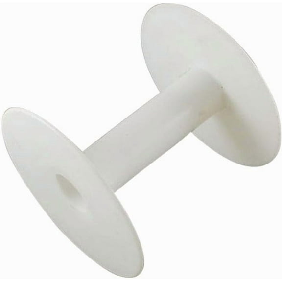 Plastic Empty Spools for Wire Thread Bobbins White 24x87mm