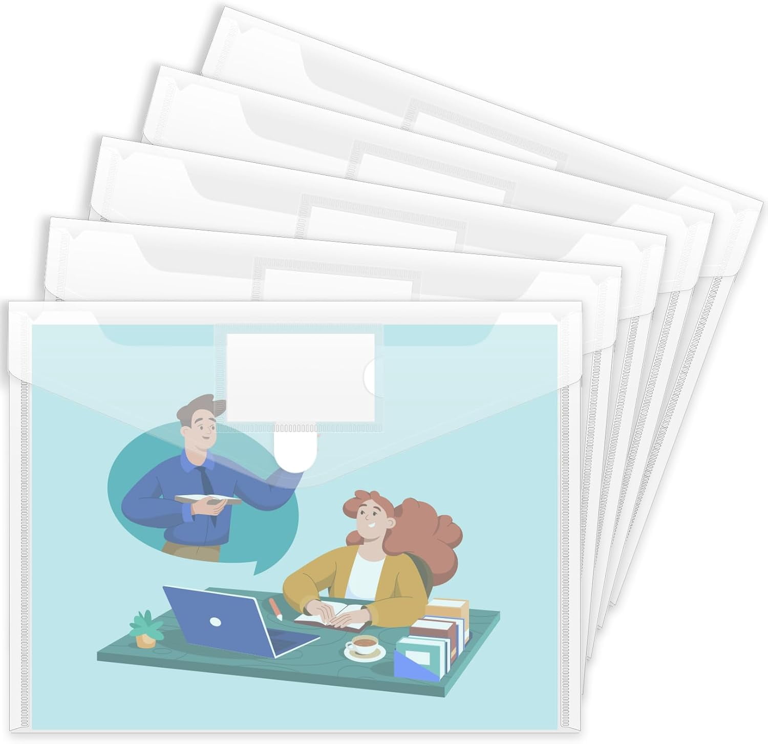 Plastic Envelopes File Folders, Clear Folder for Document US Letter A4 ...
