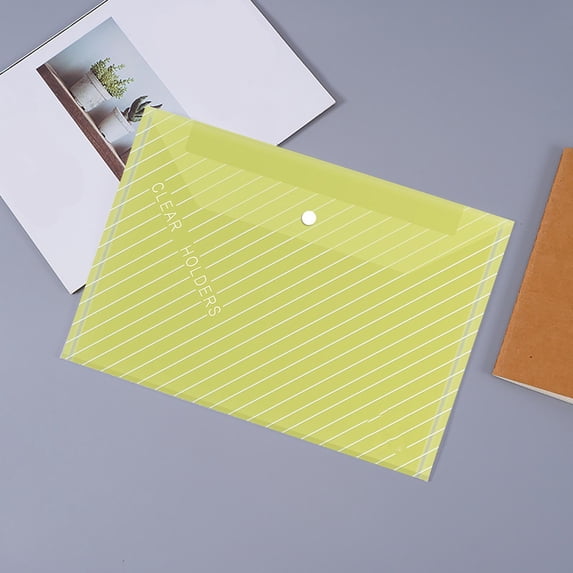 Plastic Envelopes File Folders,Clear Folder Important Document Organizer, A4 Letter Size Bill Receipt Paper Holder Organizer Folder with Closure for Office(Thick❤)