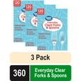 thumbnail image 1 of Plastic Everyday Clear Fork and Spoon Combo, 120 Count (3 pack), 1 of 10