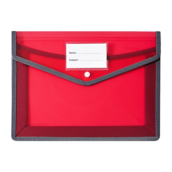 Plastic Expandable File Organizer Folder, A4 Transparent Document Holder for Receipts, Bills, Letters, Expandable File Folder for Home Office Organization, Easy Label Storage (Assorted Colors)