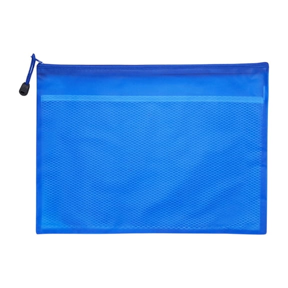 Plastic Expandable File Organizer Folder(No Divider), Waterproof Transparent Document Stationery Storage Holder for Receipt/Paper/Bill/Taxes/Letter, A4/A5 Size for Office Home, 1Pc(Blue1,9x6.7")