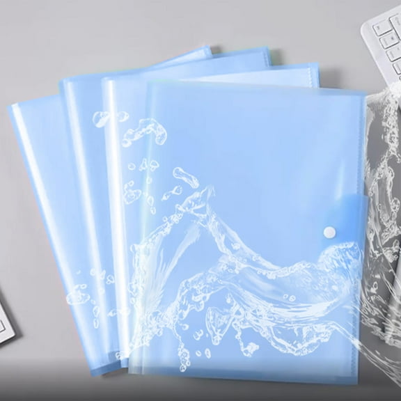 Plastic Expanding File Folder 40 Pocket Document Organizer - Letter Size Portfolio for Home Office, Test Papers, Receipts - Blue