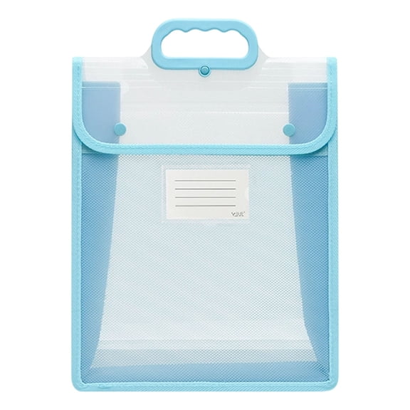 Plastic Expanding File Folder with Handle,Clear Envelopes with Snap Closure,No Dividers,Large Capacity,Document Organizer for Bills and Taxes,File Organizer for Standard Letter Size Paper(Blue2)