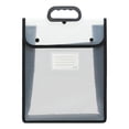 thumbnail image 1 of Plastic Expanding File Folder with Handle,Vertical Expanding Folder,Water-Proof File Folder Envelopes,Document Organizer Bag with Snap Closure,Transparent File Folder Organizer for Office,Black, 1 of 8