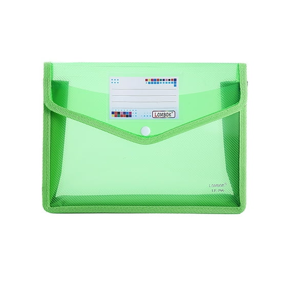 Plastic Expanding File Folder, Transparent Envelopes with Snap Closure, No Dividers Large Capacity Document Organizer – For Receipts, Bills & Taxes, Letter/A4 Size for School/Office/Home (Black)