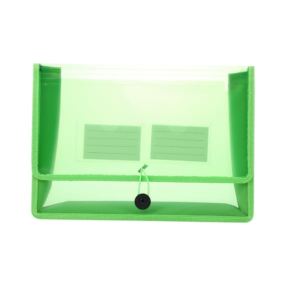 Plastic Expanding File Folder Transparent Envelopes with Snap Closure No Dividers Document Organizer for Receipts Bills & Taxes Fits Letter A4 Size