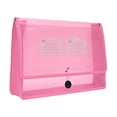 thumbnail image 1 of Plastic Expanding File Folder,Transparent File Wallet Document Organizer with Snap Closure & Label Pocket,Water-Proof Expanding Envelope File Folders,Accordion File Pouch for Home Office,Pink, 1 of 8