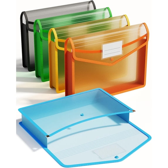 Plastic Expanding File Folder, Transparent envelopes with Snap Closure ...