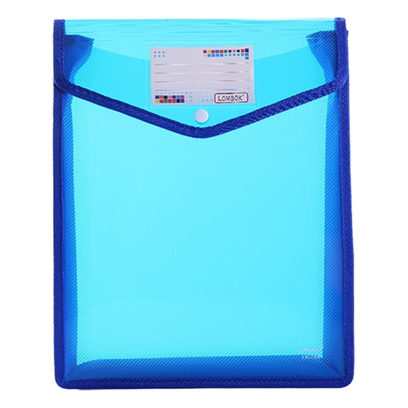 Plastic Expanding File Folders, 1 Pack A5 File Folder Envelopes Letter Size Document organizer Supplies with Snap Closure for Classroom Office, Vertical(Blue)