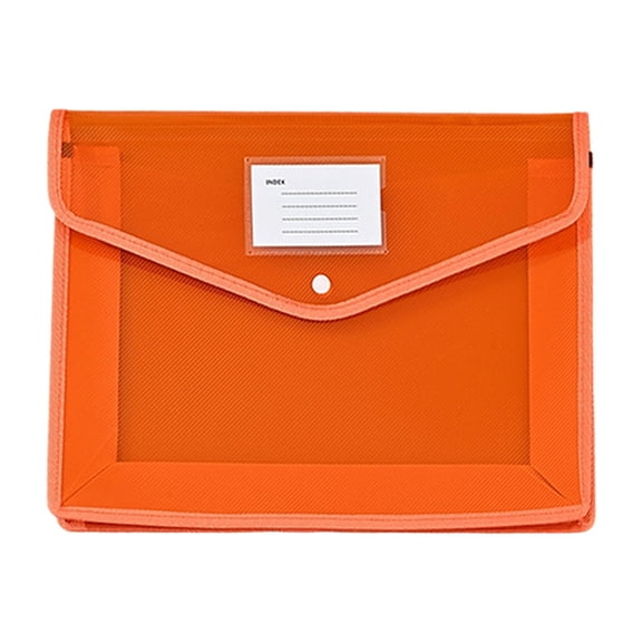 Plastic Expanding File Folders,A4 Transparent Envelopes File Organizer with Snap Closure,No Dividers,1000 Sheets Large Capacity For Home,Office,Tax,Receipt/Paper/Bill Organization(13x9.8")(orange)