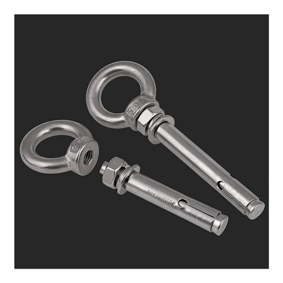 Plastic Expansion Screw,Screws for Brick304 Stainless Steel Expansion Screw Hook Eyebolt Expansion Bolt Loop Swing Hook M6 M8 M10M20 1pcs Anchor Bolts (Length : 60mm, Size : M10) (Color : 90mm/M8) (C