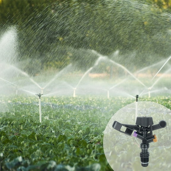 Plastic External Thread 360 Degrees Rotating Rocker Arm Sprinkler Water-saving Irrigation Tool for Agricultural Gardens Multi-purpose Lawn Watering Device for Kids Play and Cooling