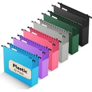8-Pack Hanging File Folders A4 Size – Colorful Organizers With Tabs, Metal Hooks For Filing Cabinets, Office Supply