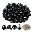 thumbnail image 1 of Pcs Plastic Doll Eyes With Washers 6-14mm Black Safety Eyes For Puppet Plush Animal Handmade Craft Replacement, 1 of 10