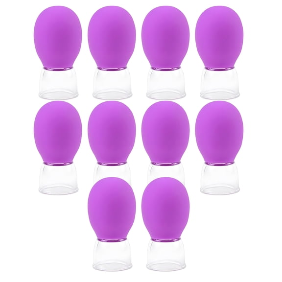 Plastic Face Cupping Cup Set Silicone Massage Vacuum Suction Cupping Cups for Body Face Leg Arm Shoulder Muscle