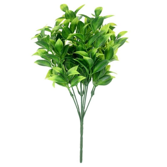 Plastic Fake Orange Leaves Artificial Flower Bouquet Simulation Green Decoration for Arrangement 19.7 Inches
