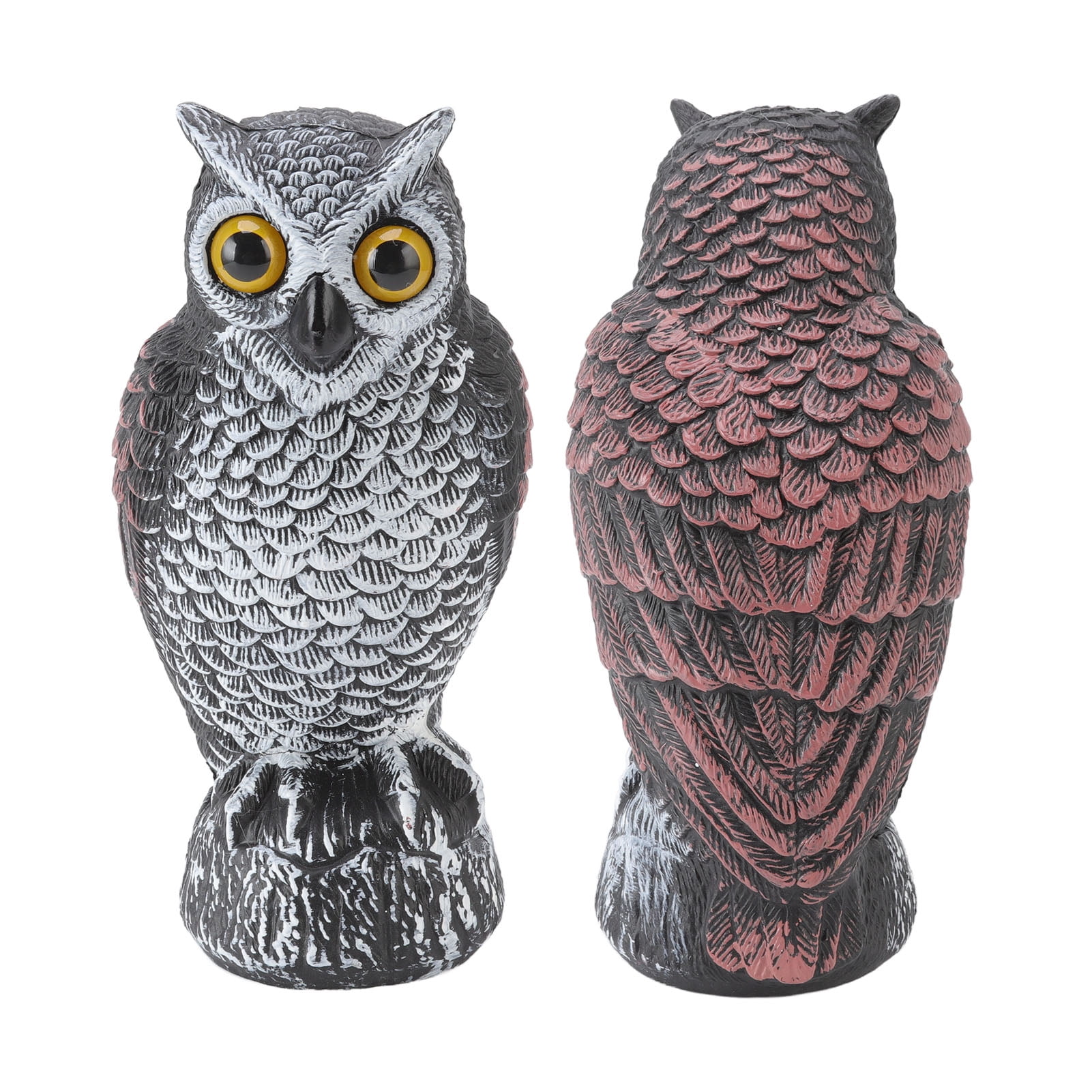 Plastic Fake Owl Decoy Fake Owl Bird Deterent Frightening Sound Motion Detector Owl Decoy